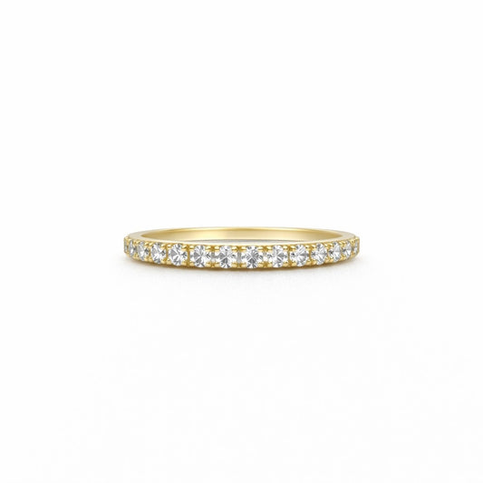0.25 CT Moissanite Gold Half Eternity Ring