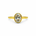 2 CT Moissanite Oval Bezel Set Ring