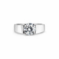 1 CT Moissanite Diamond S925 Sterling Silver Free Size Ring #17