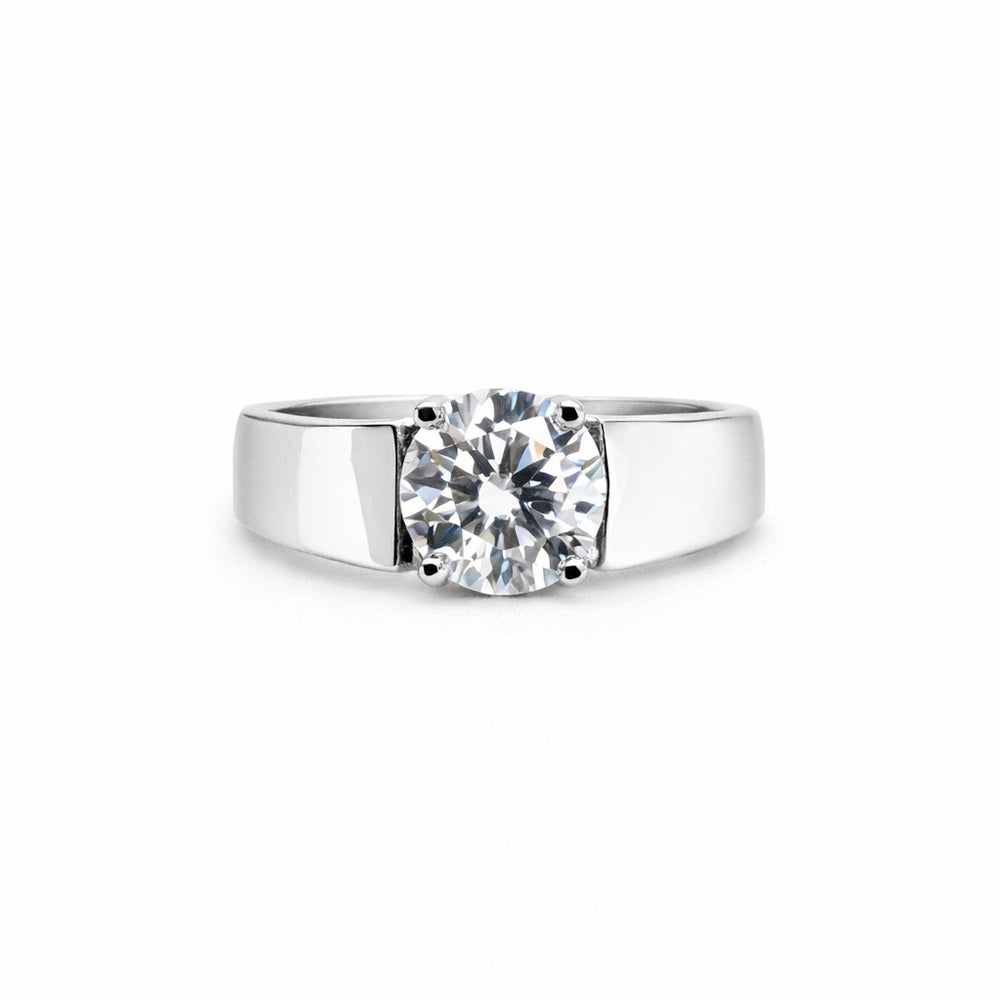 1 CT Moissanite Diamond S925 Sterling Silver Free Size Ring #17