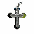 0.55 CT Moissanite Pavé Pointed Cross Pendant