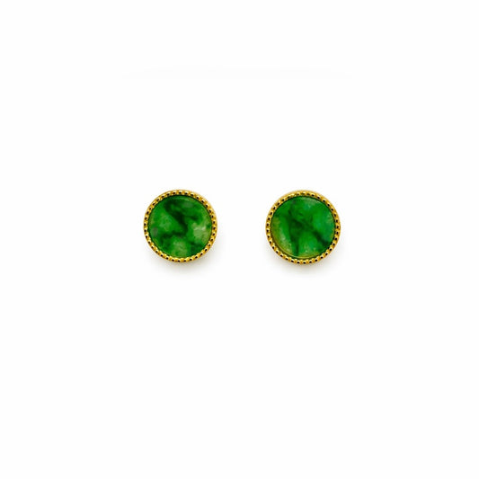 S925 Jade Stud Earrings