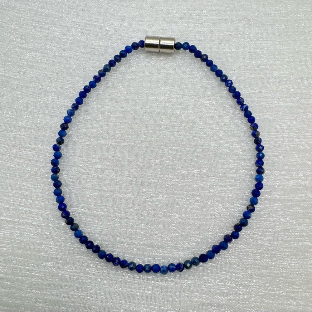 Lapis Gemstone Magnetic Bracelet 7.5”