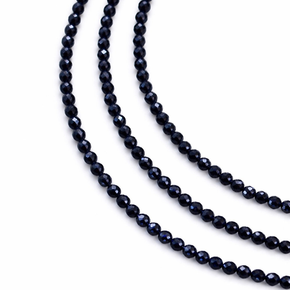 Dark Blue Sandstone Gemstone Magnetic Necklace