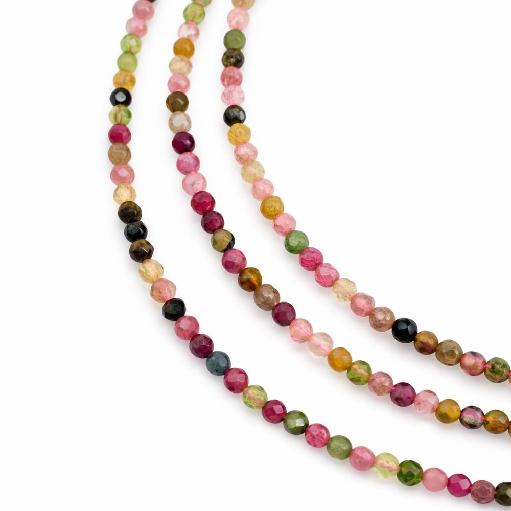 Rainbow Tourmaline Gemstone Magnetic Necklace