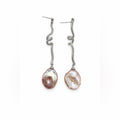 Crystal & Freshwater Pearl Dangle Earrings