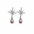 Starburst Freshwater Pearl Dangle Earrings