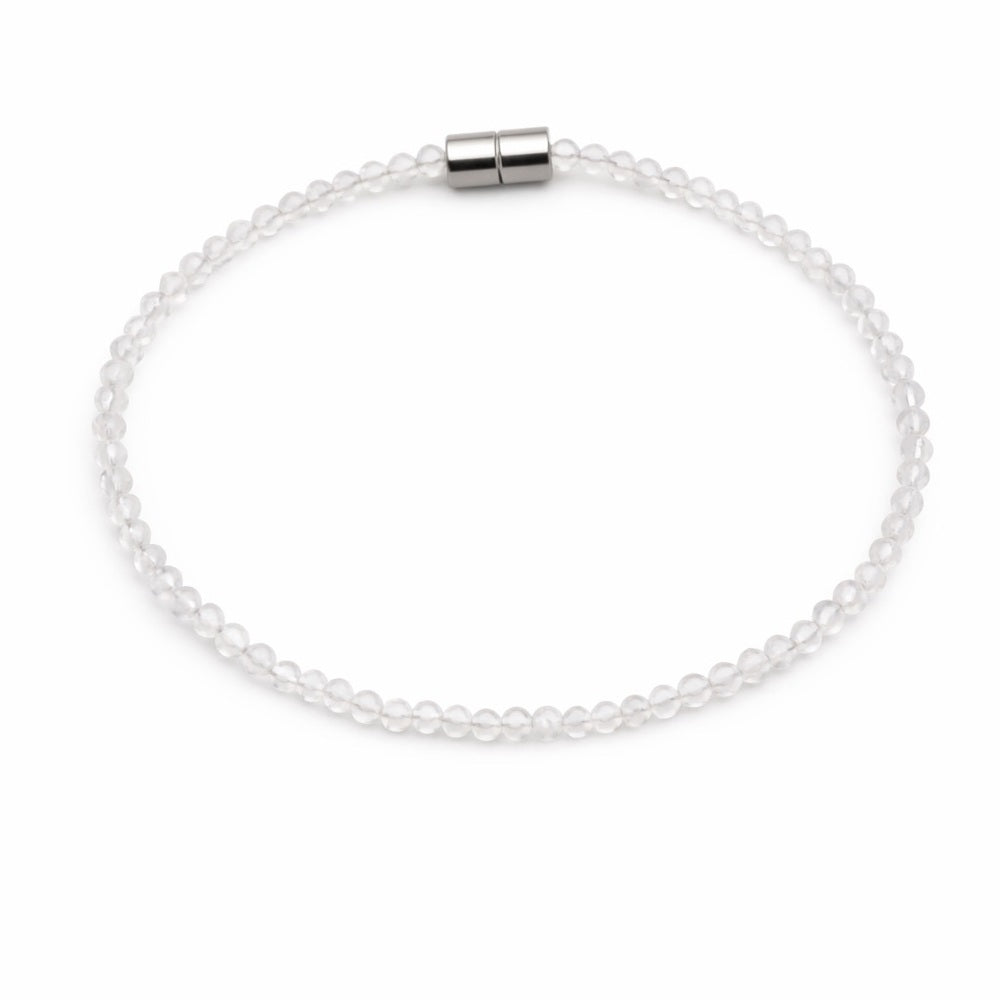 Clear Quartz Gemstone Bracelet 7.5”