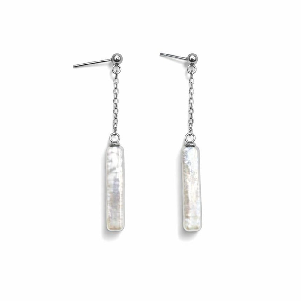 S925 Freshwater Pearl Dangle Earrings