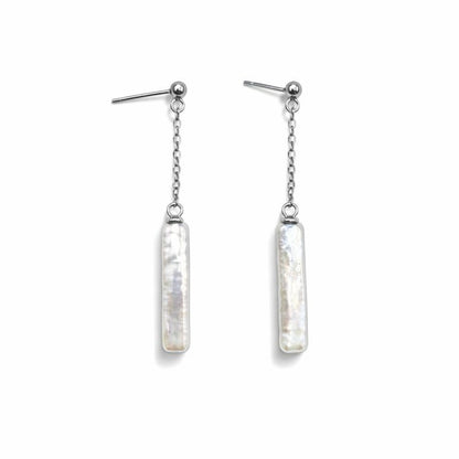 S925 Freshwater Pearl Dangle Earrings