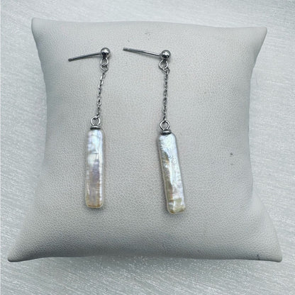 S925 Freshwater Pearl Dangle Earrings