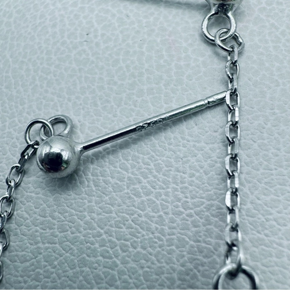 S925 Freshwater Pearl Dangle Earrings