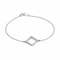 Pavé Diamond Shaped Bracelet 8”