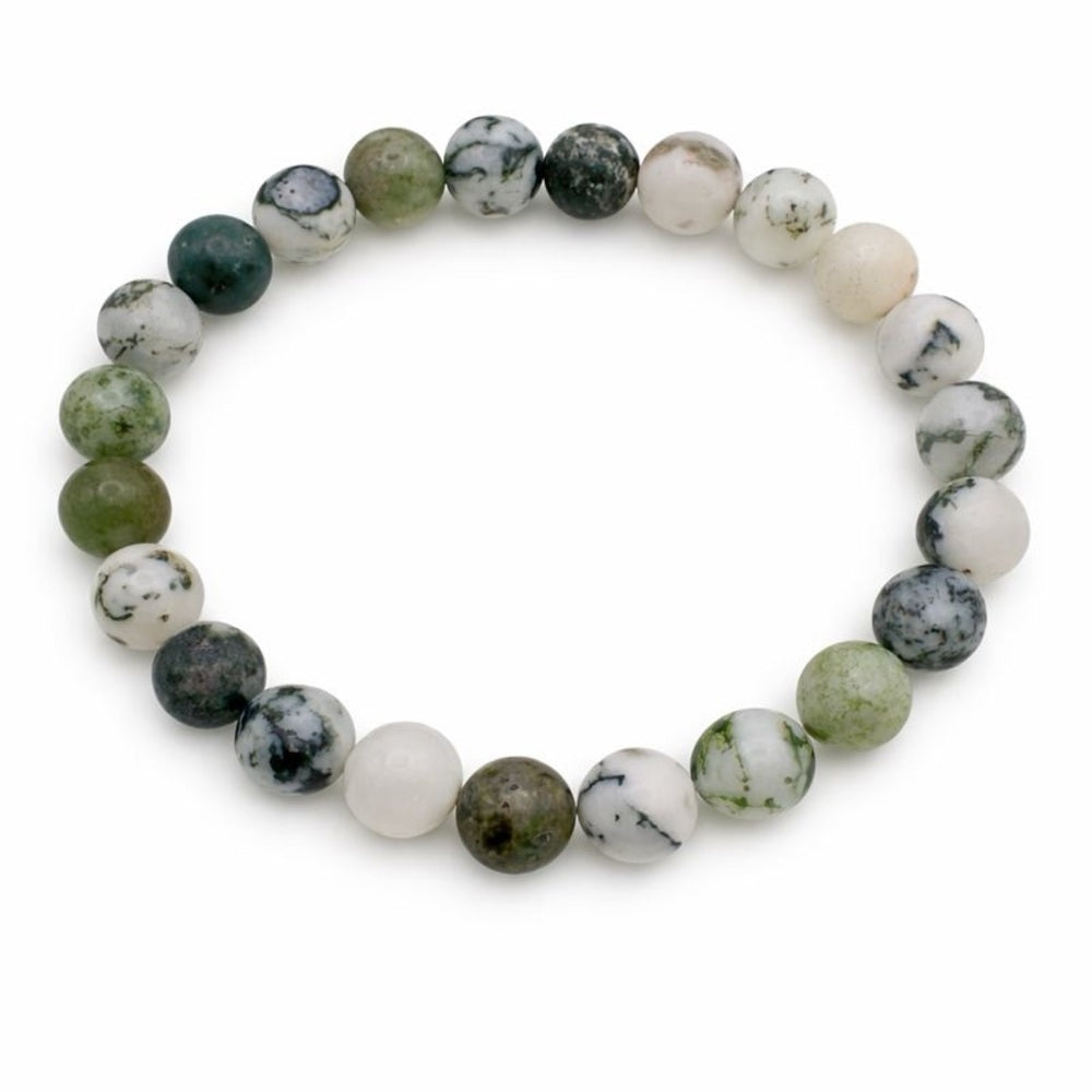 Tree Agate Stretchy Bracelet
