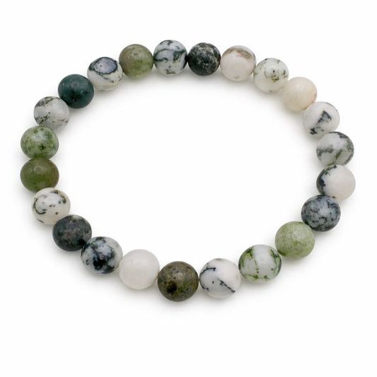 Tree Agate Stretchy Bracelet