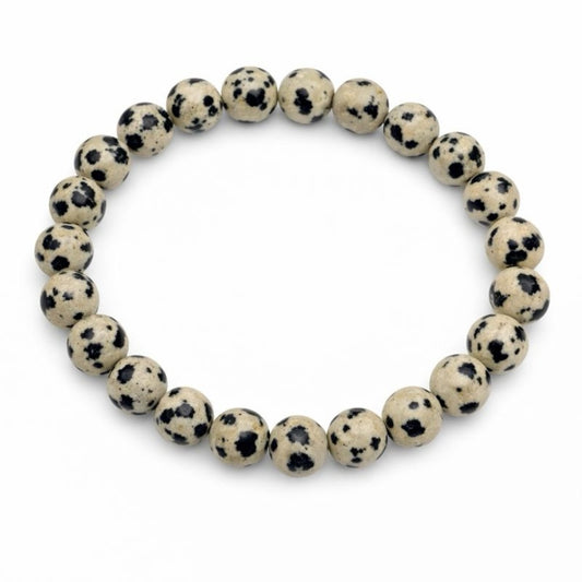 Dalmatian Jasper Stretchy Gemstone Bracelet