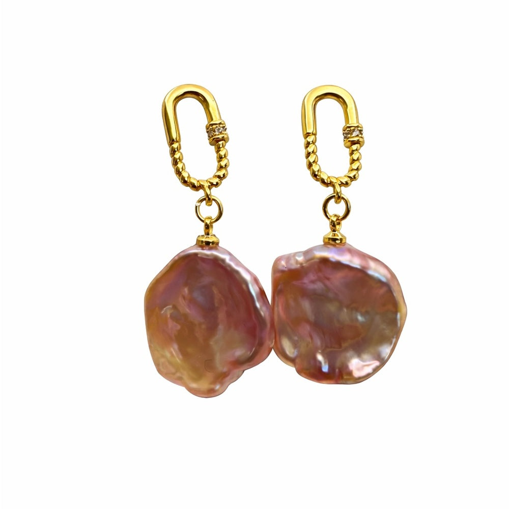 Large Freshwater Pearl Dangle Earrings