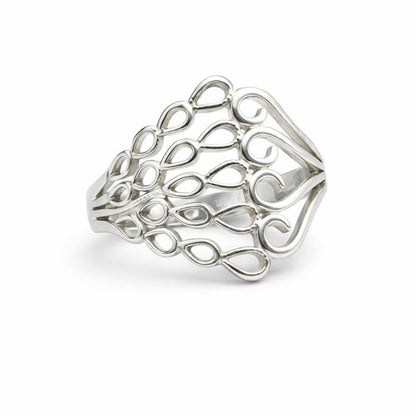 S925 Heart Scroll Ring