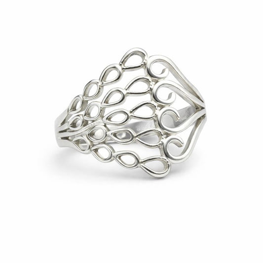 S925 Heart Scroll Ring