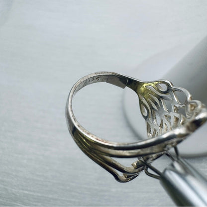 S925 Heart Scroll Ring