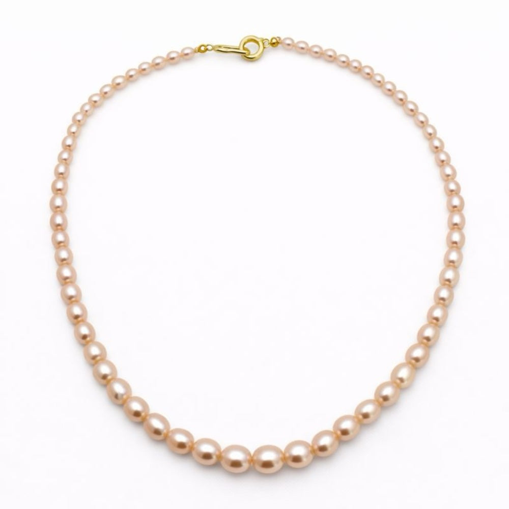 Natural Freshwater Pearl Gradiant Necklace Handmade