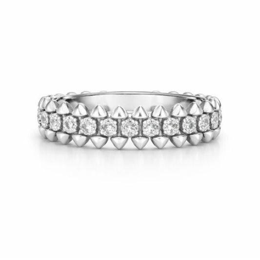.19 CT Moissanite Diamond Spiked Half Eternity Band