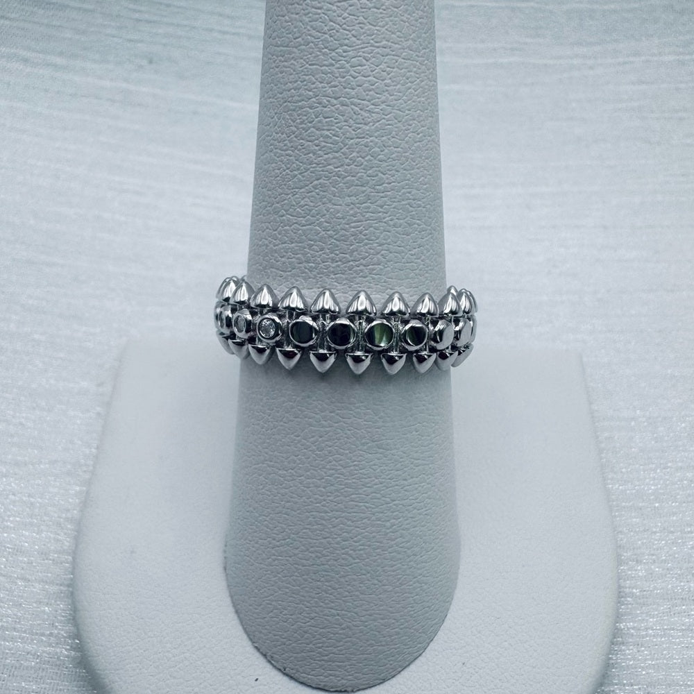 .19 CT Moissanite Diamond Spiked Half Eternity Band