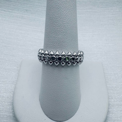 .19 CT Moissanite Diamond Spiked Half Eternity Band