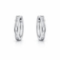 1.12 CT Total Moissanite Baguette Diamond Huggie Earrings