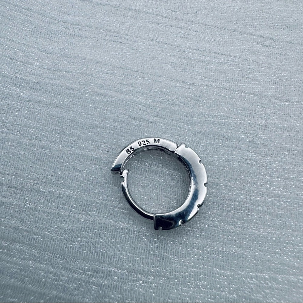 1.12 CT Total Moissanite Baguette Diamond Huggie Earrings