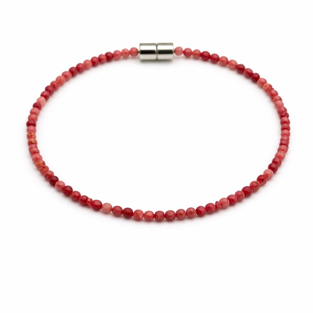 Rhodochrosite Gemstone Bracelet 7.5”