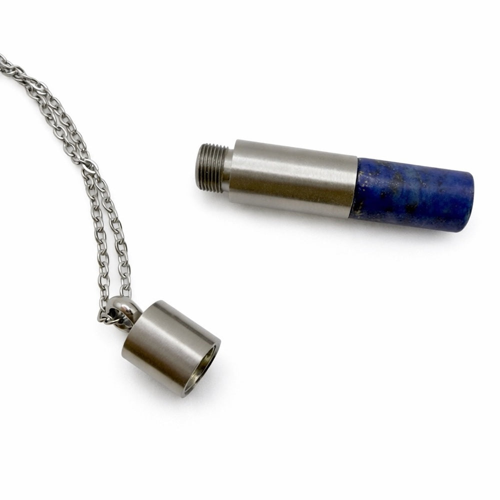 Lapis Secret Container Necklace