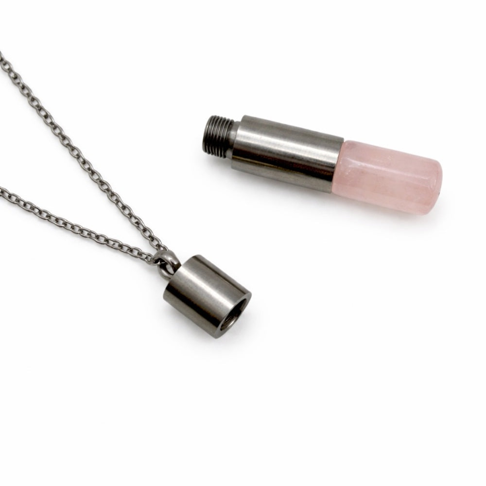 Rose Quartz Secret Container Necklace