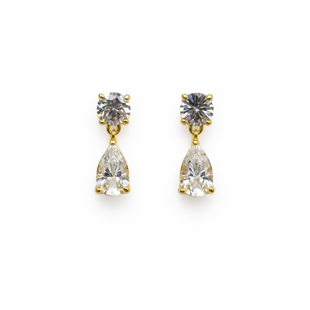 3 CT Total Moissanite Teardrop Dangle Earrings