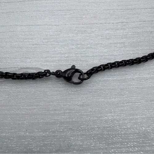 2mm Black Rolled Box Link Chain