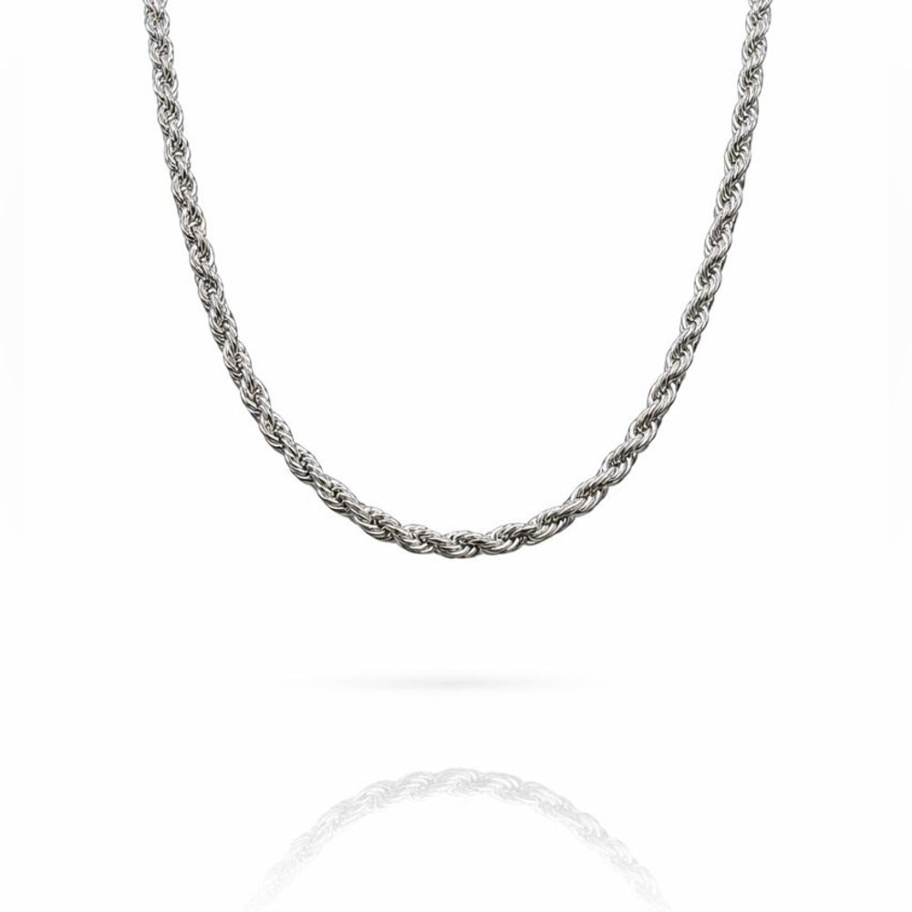 1.5mm Silver Twisted Rope Chain
