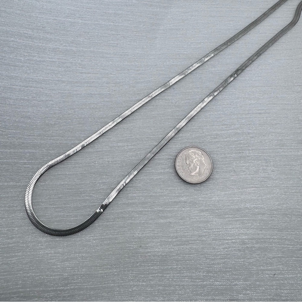 3mm Silver Herringbone Chain