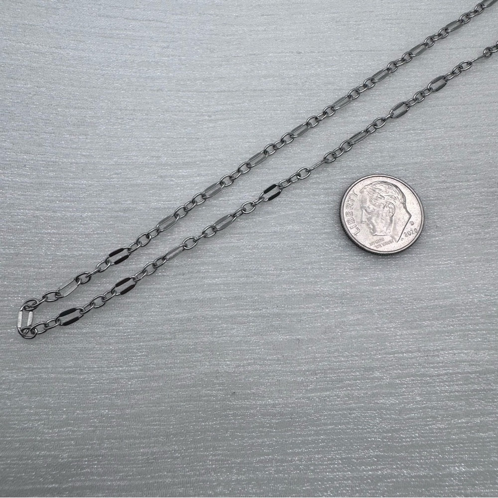 2mm Silver Crimp Figaro Chain