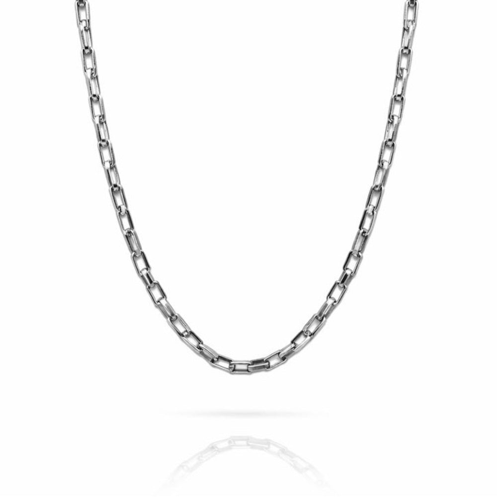 2.5mm Silver Geometric Paperclip Chain