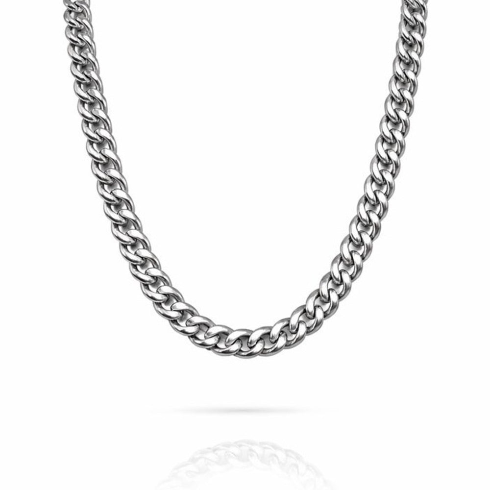 4mm Silver Cuban Link Chain w/ Box Clasp