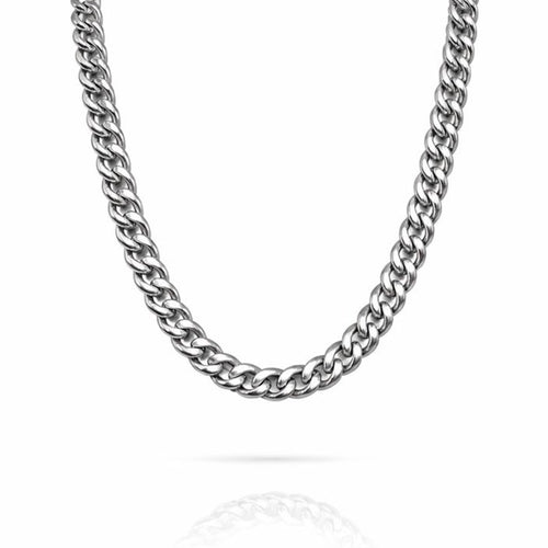 4mm Silver Cuban Link Chain w/ Box Clasp