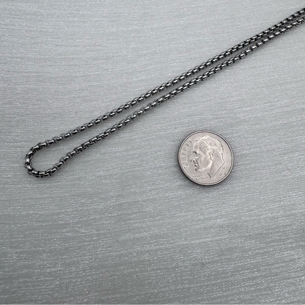 2.5mm Silver Rolled Box Chain