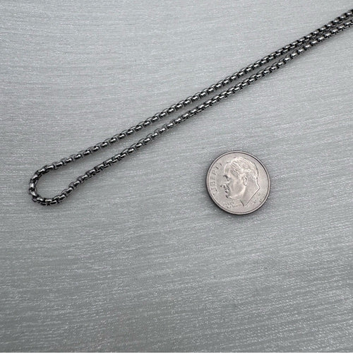 2.5mm Silver Rolled Box Chain