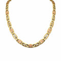 Solid 14k Gold Diamond Cut Tri Color Mariner