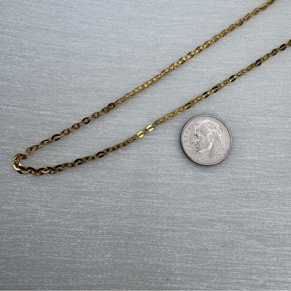 2.5mm Gold Oval Link Cable Chain