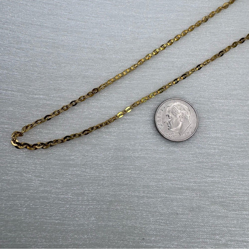 2.5mm Gold Oval Link Cable Chain