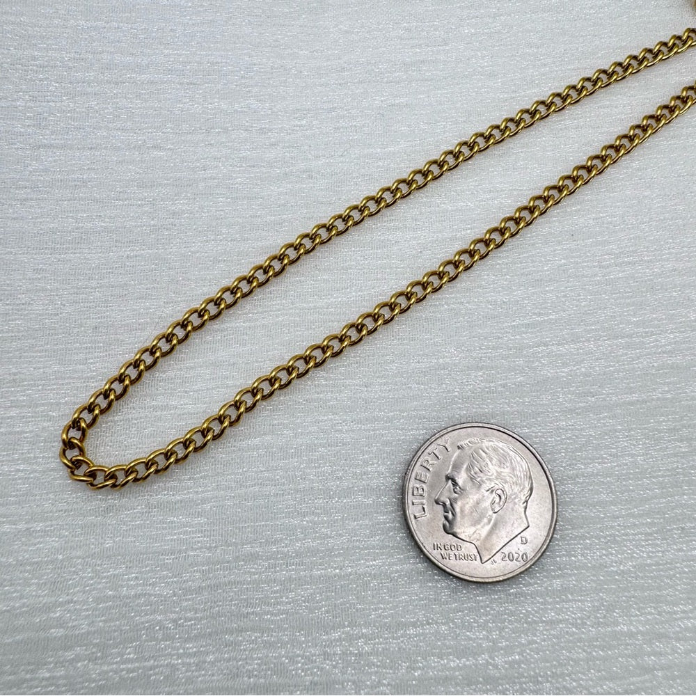 3mm Gold Cuban Chain