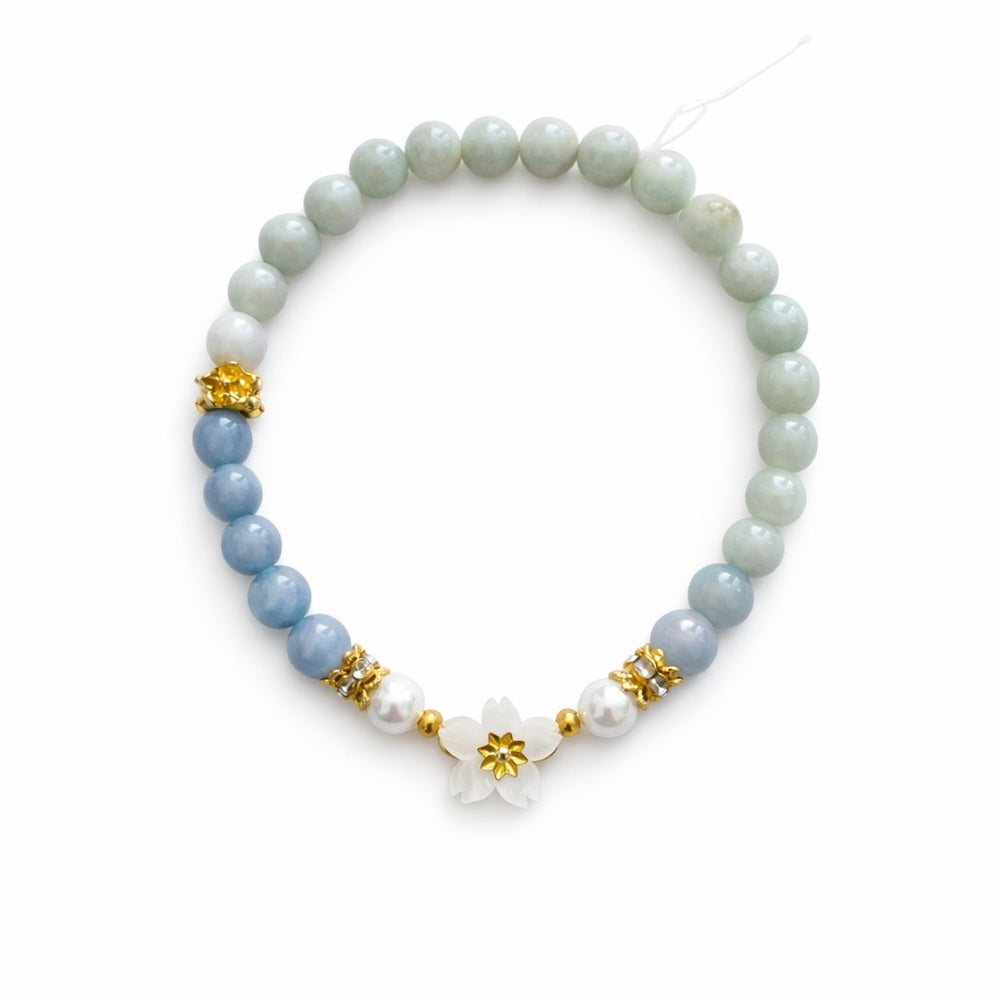 Style 43 Stretchy Beaded Jade Bracelet