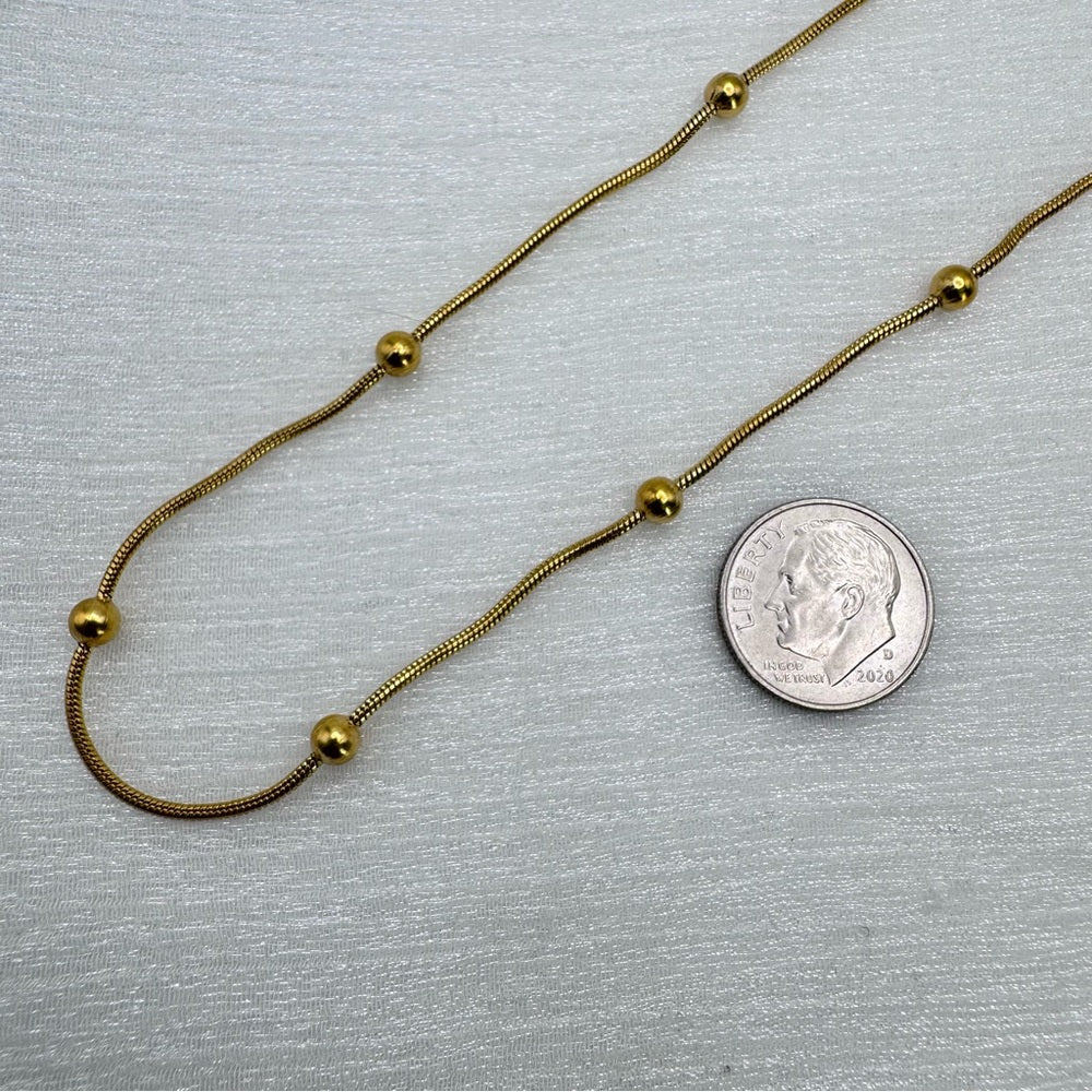 4mm Gold Satellite Link Snake Chain