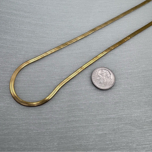 3mm Gold Herringbone Link Chain